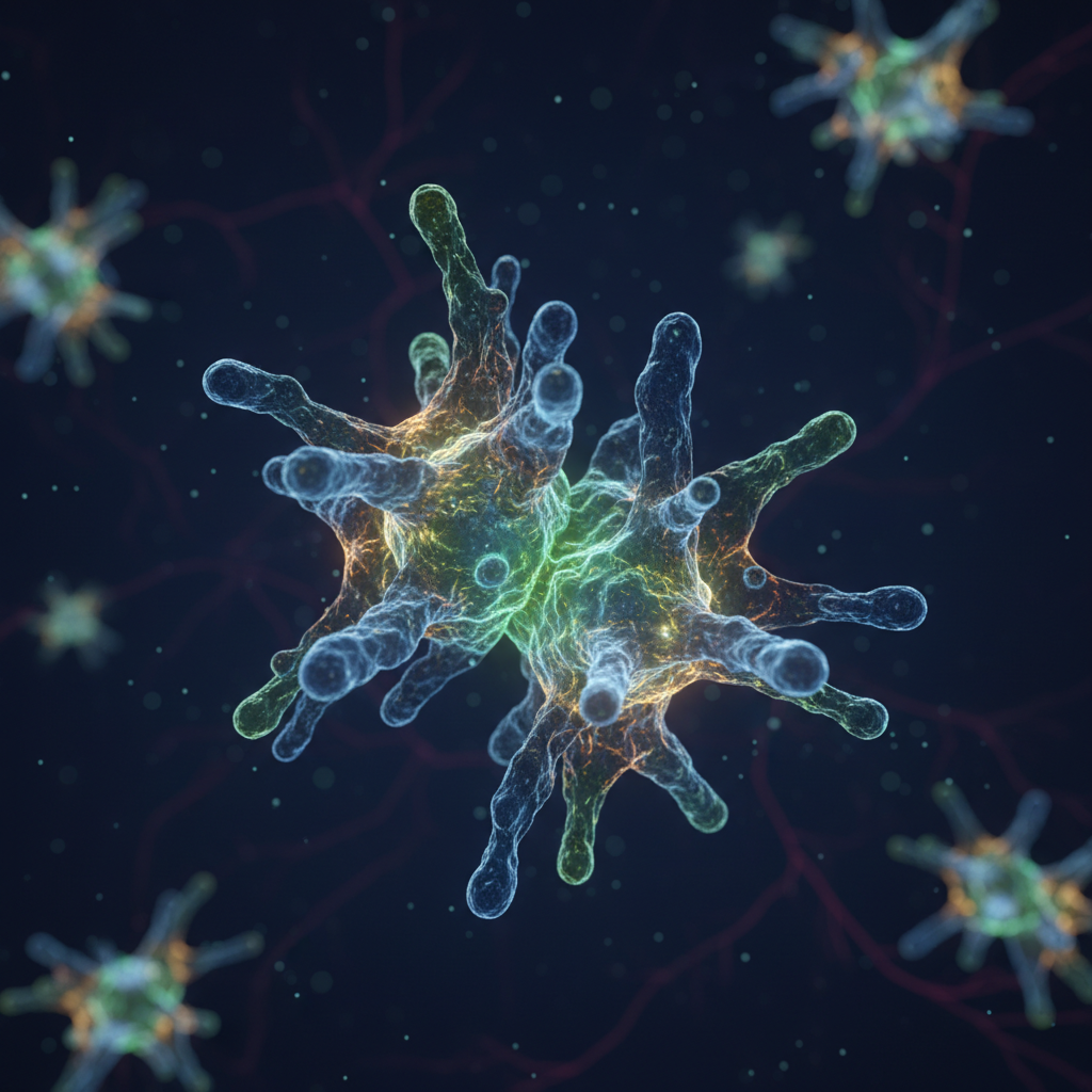Mikroskopische Ansicht von Lipidstrukturen